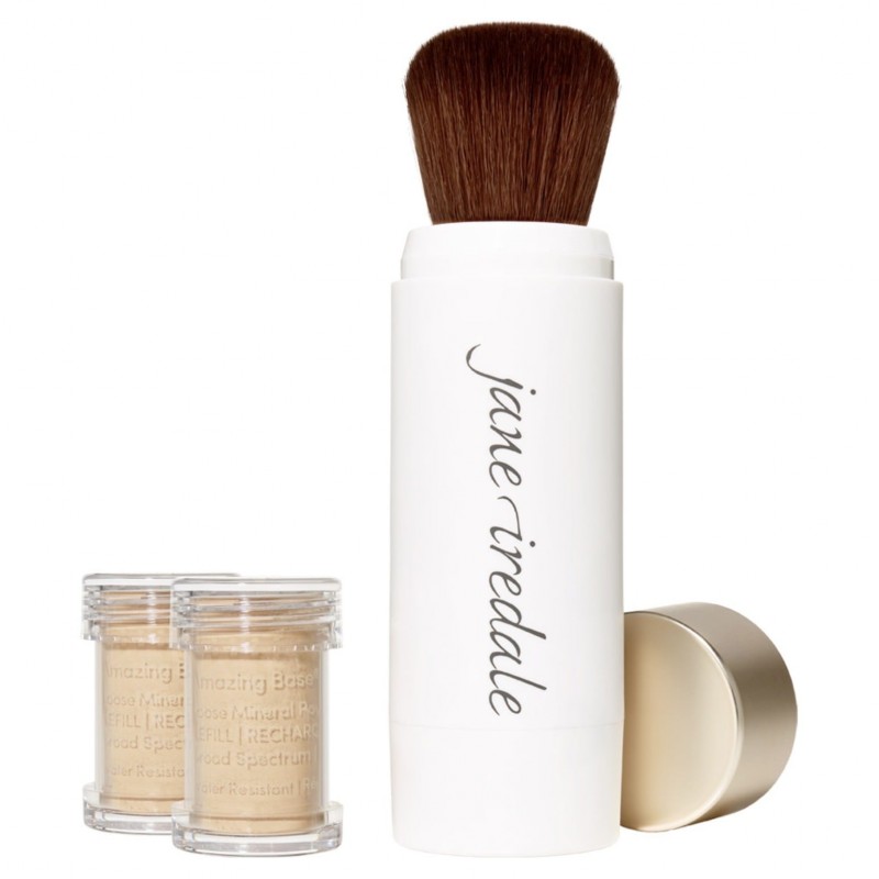 Рассыпчатая минеральная пудра с кистью Jane Iredale Amazing Base SPF 20 Amber, 5 г